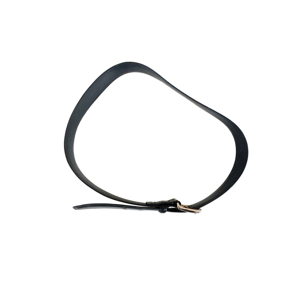Vintage 80s/90s Leather Belt Black Cashmere Cowhide 32/80